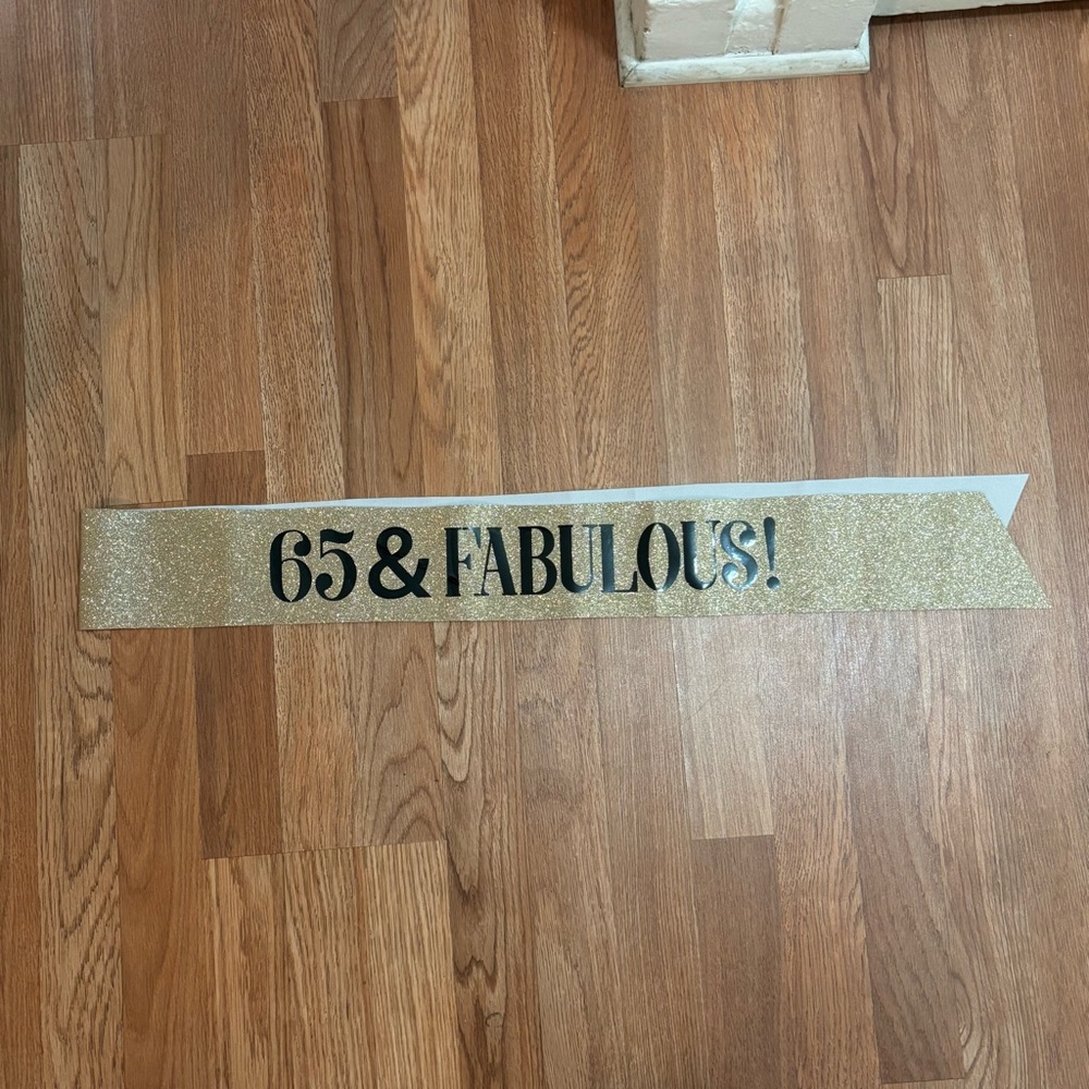 65th Birthday Sash